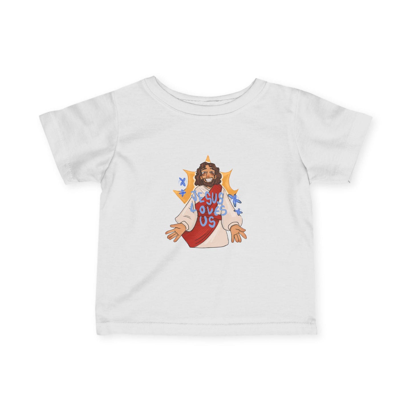 Jesus Loves Us Infant Fine Jersey Tee