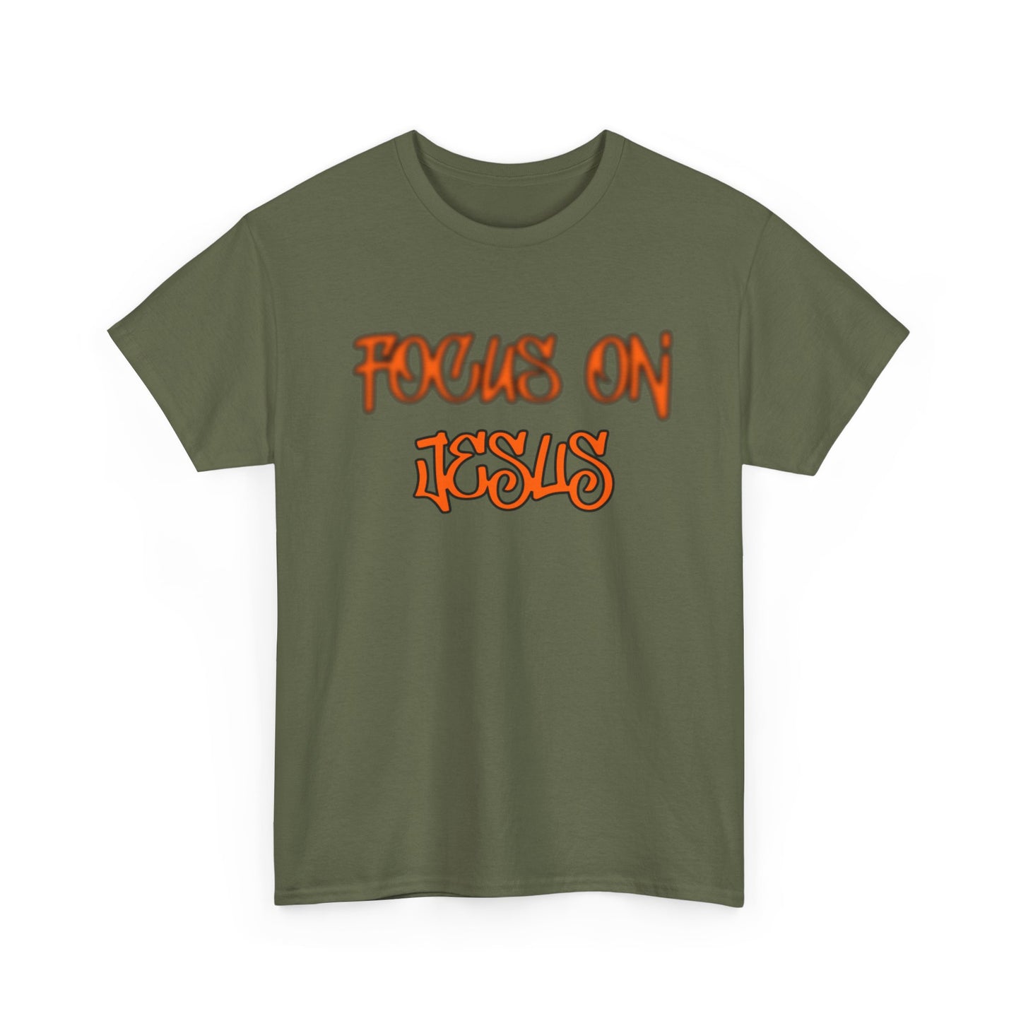 Focus on Jesus Heavy Cotton Tee